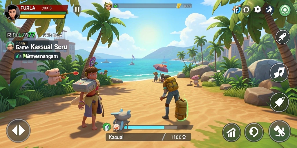 Antarmuka menarik dan fungsional dari game FURLA77.
