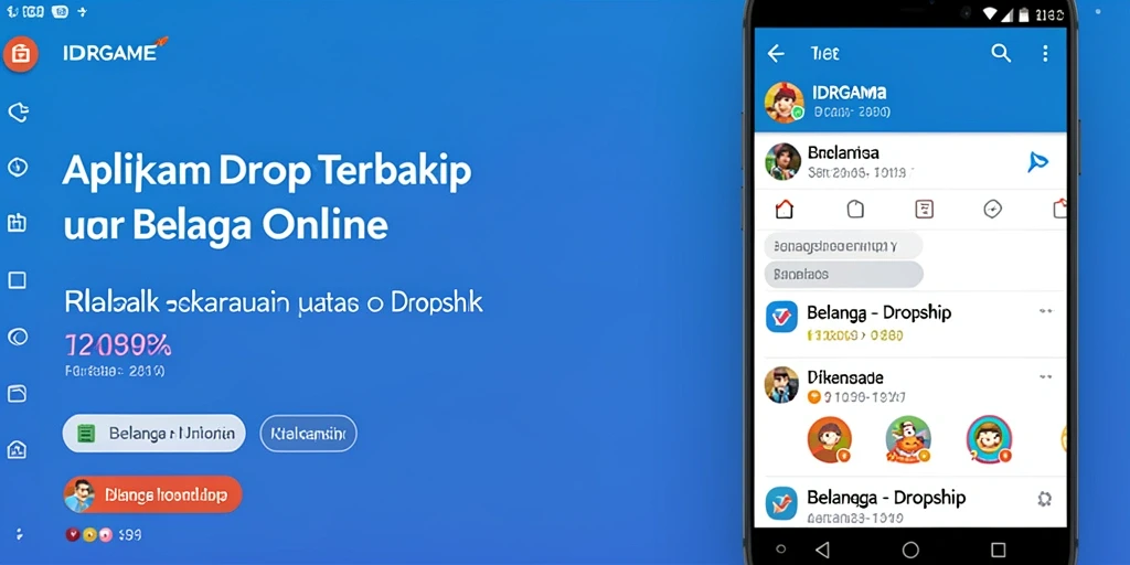 Antarmuka aplikasi IDRGAME yang menarik dan fungsional untuk belanja online.
