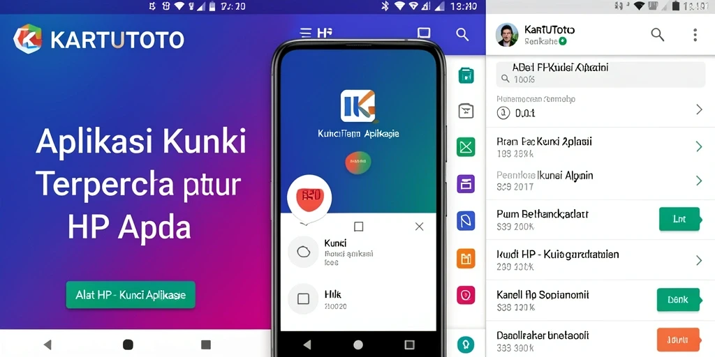 Antarmuka KARTUTOTO dengan fitur keamanan Kunci Aplikasi yang intuitif.