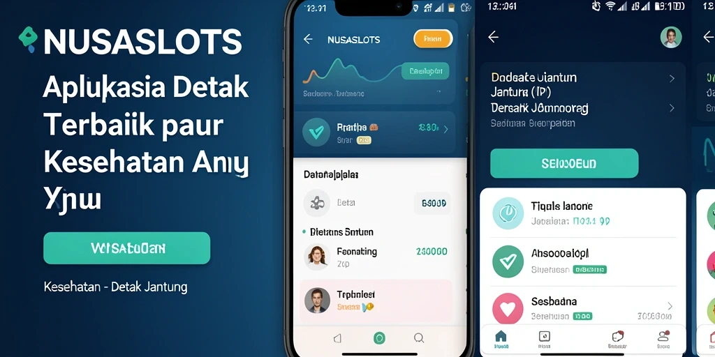 Antarmuka NUSASLOTS yang mudah digunakan untuk memantau detak jantung.