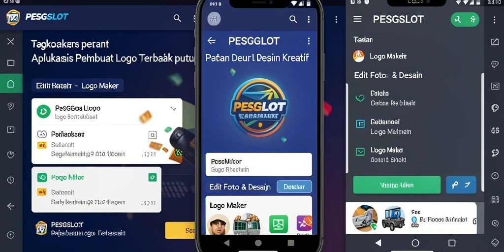 Antarmuka pengguna PESGSLOT yang memudahkan pembuatan logo.
