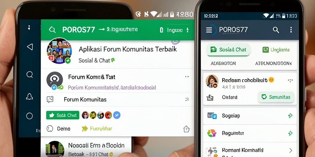 Antarmuka pengguna POROS77 yang memudahkan interaksi komunitas.