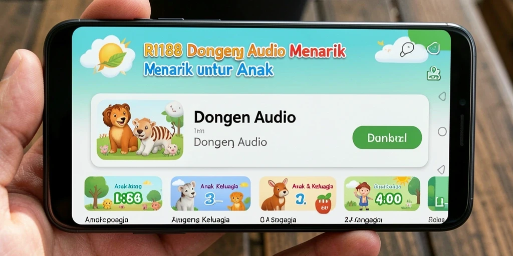 Tampilan antarmuka aplikasi RI188 yang ramah anak.