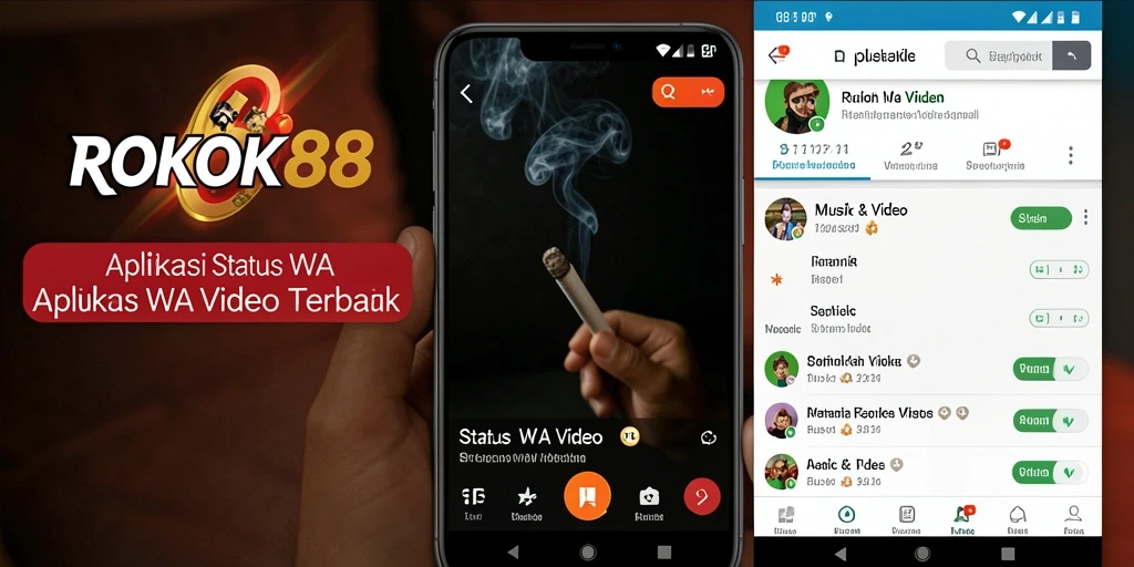 Antarmuka ROKOK88 menampilkan berbagai pilihan video Status WA yang menarik.