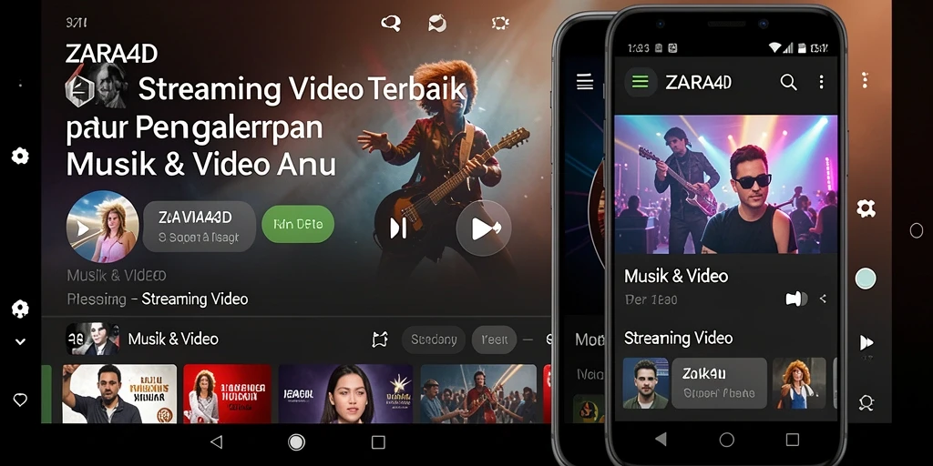 Antarmuka ZARA4D yang intuitif untuk Streaming Video.